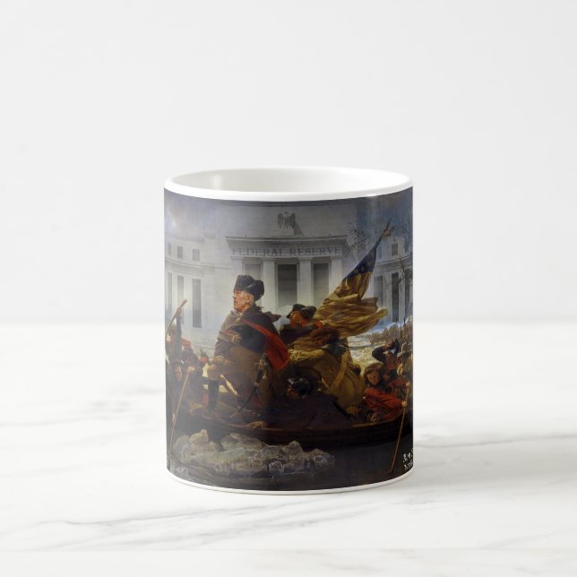 Caneca De Café Ron Paul que cruza o Potomac (Centro)
