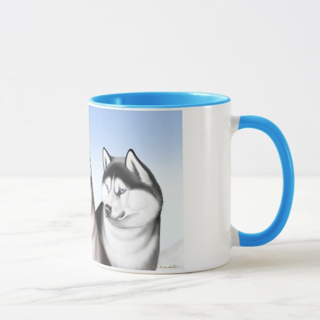 Caneca de café ronca dos cães de trenó (Direita)