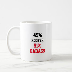 Caneca De Café Roofer Badass