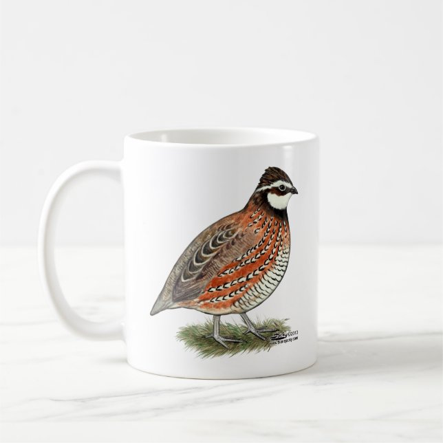 Caneca De Café Rooster Bobwhite Quail (Esquerda)