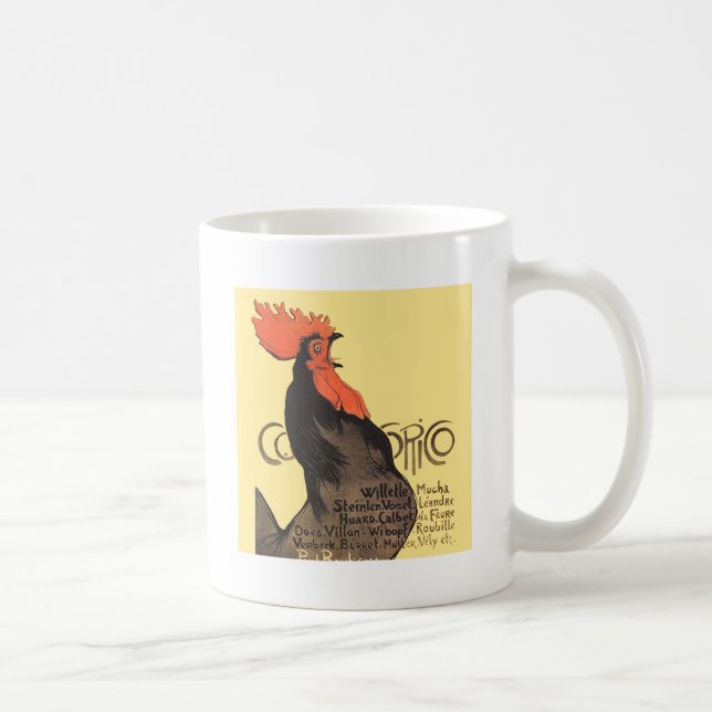 Caneca De Café Rooster Steinlen Cocorico Arte Francesa (Direita)