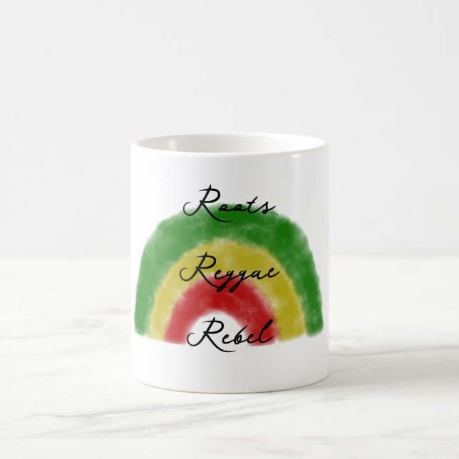 Caneca De Café Roots Reggae Rebel Rainbow (Centro)