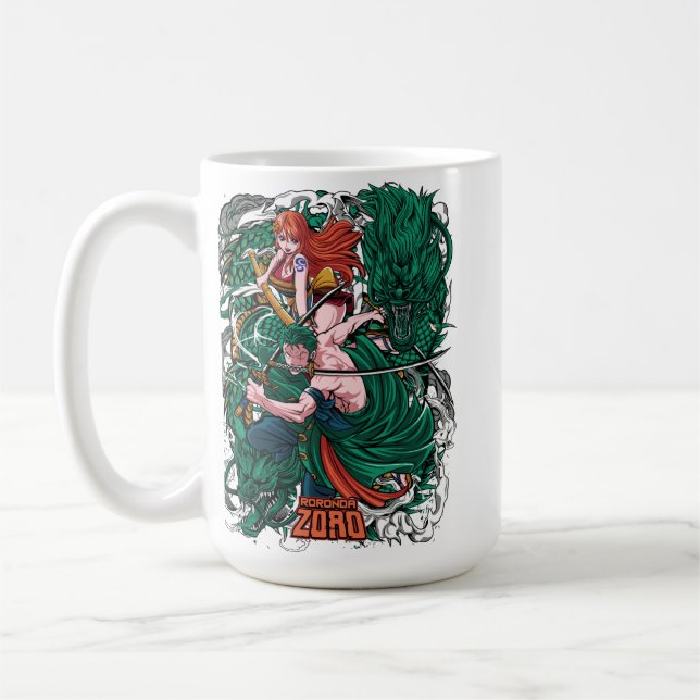 Caneca De Café Roronoa Zoro (Esquerda)