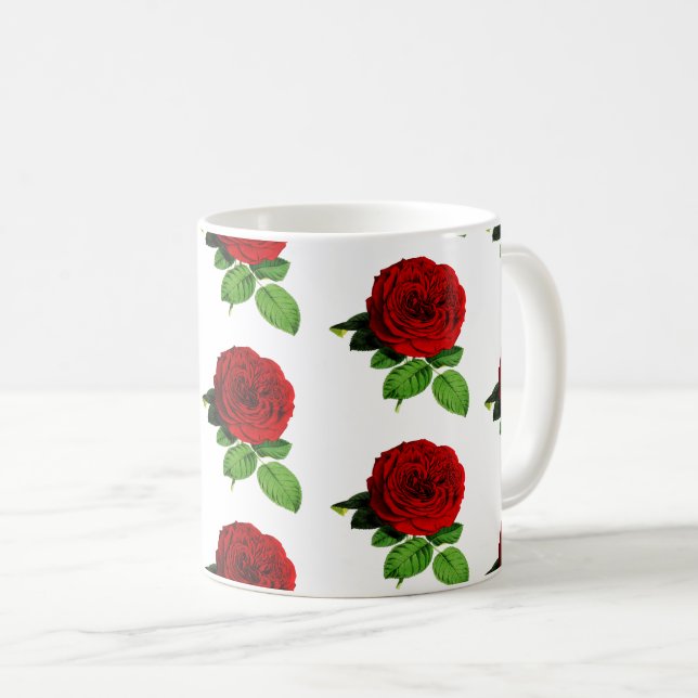 Caneca De Café Rosa (Frente Esquerda)