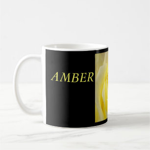 Caneca De Café Rosa Amarela Profunda
