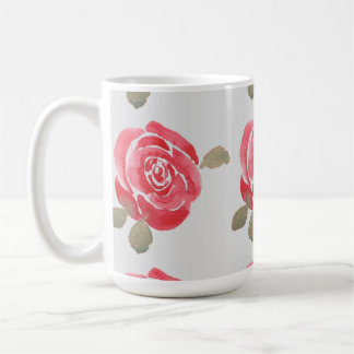 Caneca De Café Rosa Aquarela