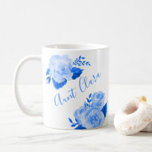 Rosa Azul Floral de Tia Personalizada