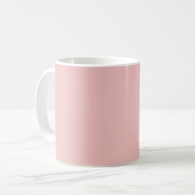 Caneca De Café  Rosa bebê (cor sólida)  (Frente Esquerda)