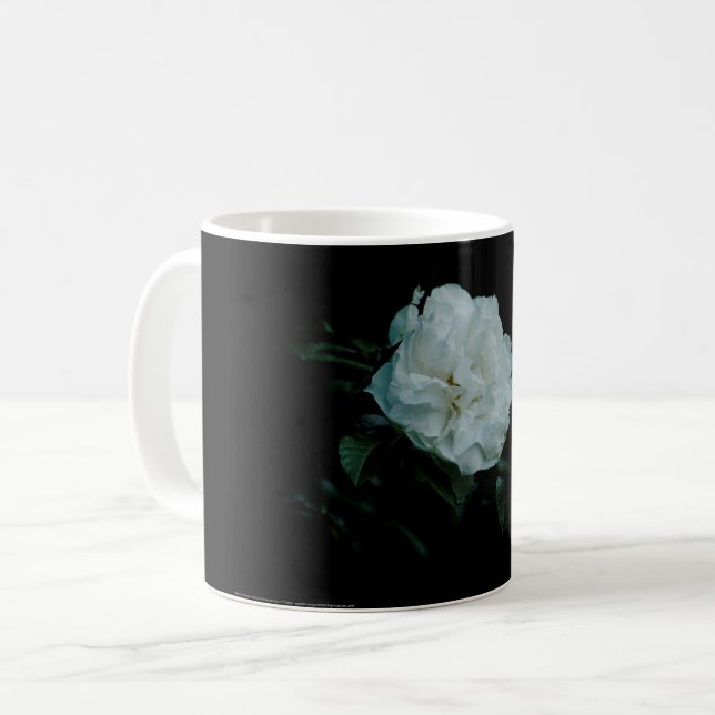 Caneca De Café Rosa branca (Frente Esquerda)