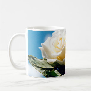 Caneca De Café Rosa branca - Celebrando a Vida