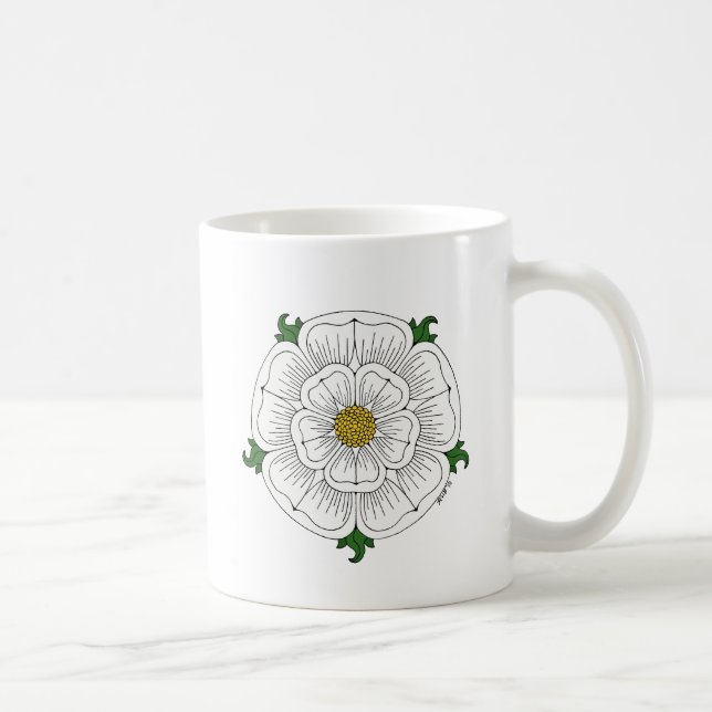 Caneca De Café Rosa branco de York (Direita)