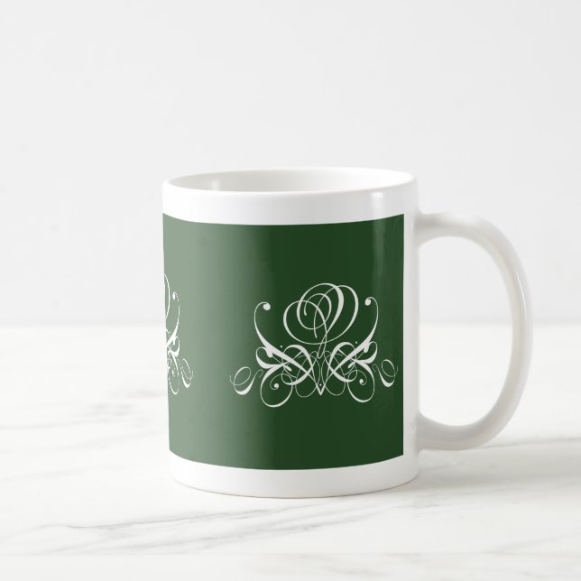 Caneca De Café Rosa Branco e Verde (Direita)