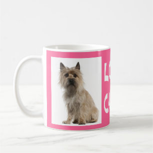 Caneca de Café Rosa Cachorro Filhote Cairn Terrier