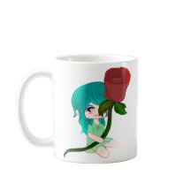 Rosa Chibi Com Um Rosa