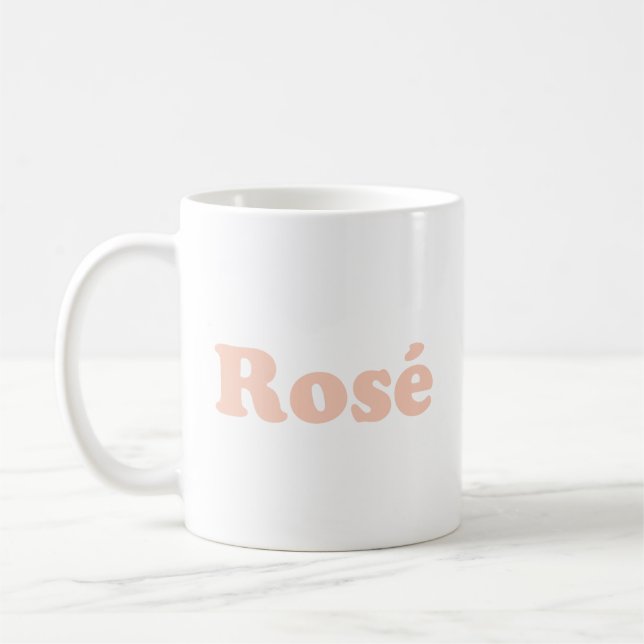 Caneca De Café rosa claro Rosa branco "Rosa" (Esquerda)