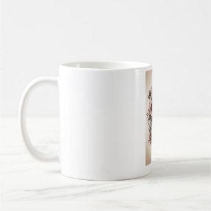 Caneca De Café Rosa Compass Bliss: Tatuagem Estilo Mug Design