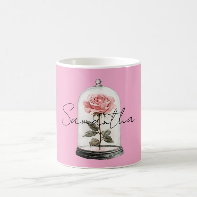 Caneca De Café Rosa Cor-de-Rosa em Vidro (Centro)
