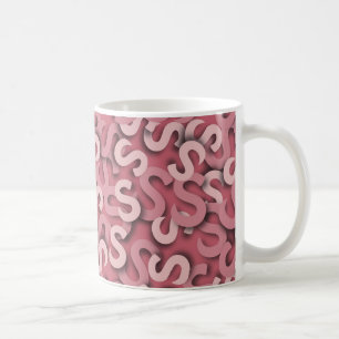 Caneca De Café Rosa da letra S