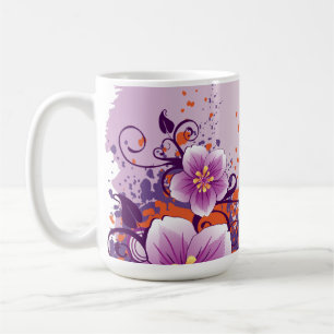 Caneca De Café Rosa da Prairie da Flor Roxa