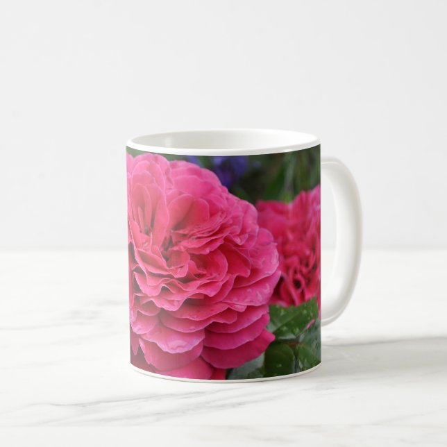 Caneca De Café Rosa de beleza rosa (Frente Esquerda)