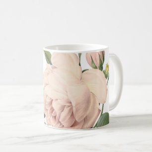 Caneca De Café rosa de chá fragrante por Redouté Coffee Mug