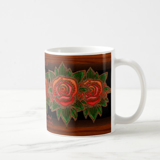 Caneca De Café Rosa de cobre (Personalizado) (Direita)