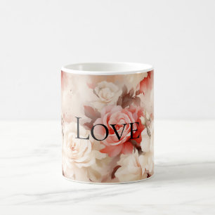 Caneca De Café Rosa de Creme Rosa bonito