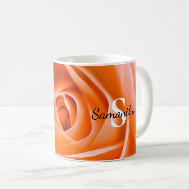 Caneca De Café Rosa de laranja (Frente Esquerda)