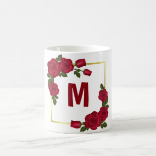 Caneca De Café Rosa de Monograma