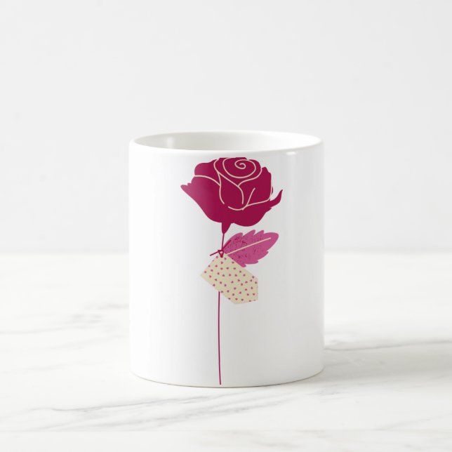 Caneca De Café Rosa design  (Centro)