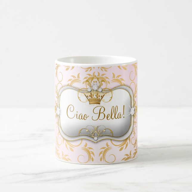 Caneca De Café Rosa divino dourado de 311 Ciao Bella (Centro)
