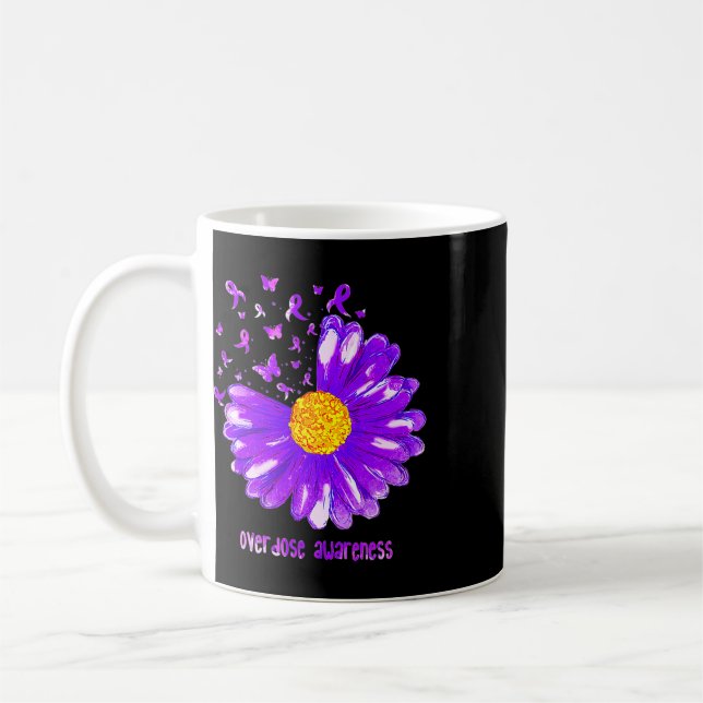 Caneca De Café Rosa do Sol com Fita Roxa Borboleta Sobredose Cons (Esquerda)