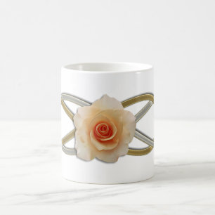 Caneca De Café Rosa Dourado Infinito Duplo