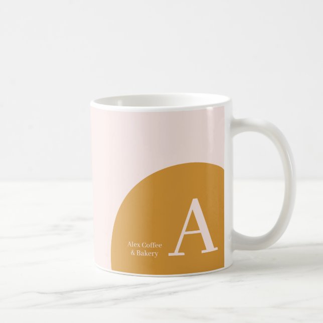 Caneca De Café Rosa e Amarelo | Promocional empresarial colorido (Direita)