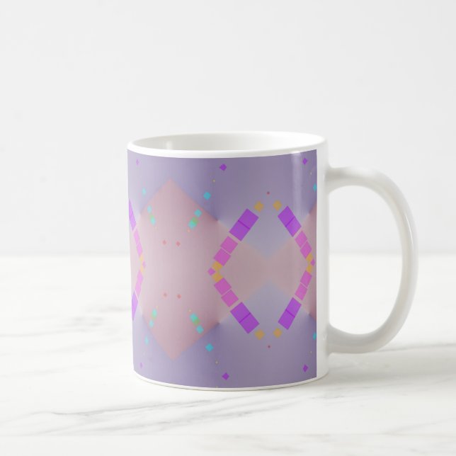 Caneca De Café Rosa e Azul com uma pinça de Lavanda (Direita)