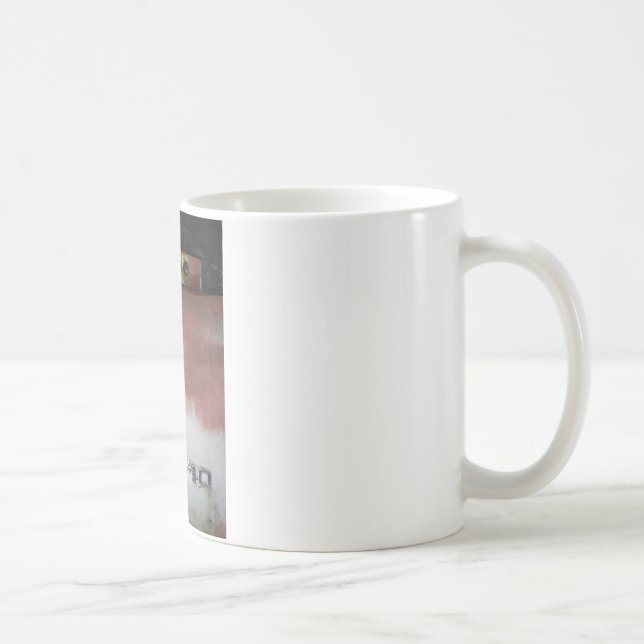 Caneca De Café rosa e branco deluxe personalizados (Direita)