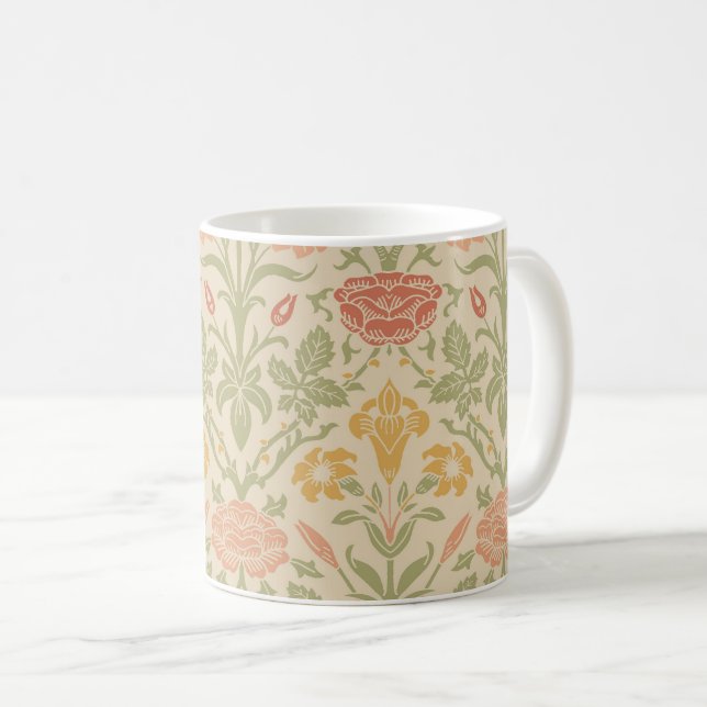 Caneca De Café Rosa e Lily (Frente Esquerda)