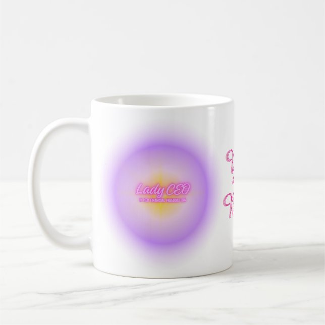 Caneca de Café Rosa e Roxo Gradiente Aura CEO Dama (Esquerda)
