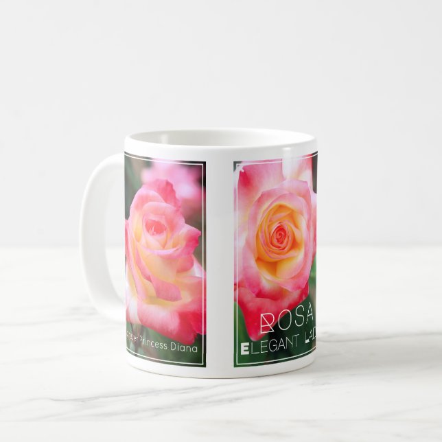 Caneca De Café Rosa Elegant Lady [Classic Mug] (Frente Esquerda)