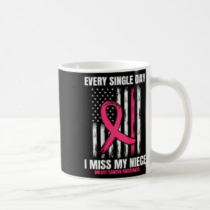 Caneca De Café Rosa Em Memória Da Bandeira Do Meu Cancer De Mama 