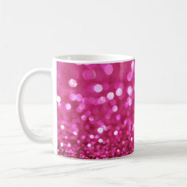 Caneca De Café Rosa Escuro: Abstrato elegante. (Esquerda)