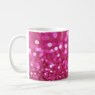 Caneca De Café Rosa Escuro: Abstrato elegante.