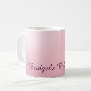Caneca De Café Rosa Feminino Menina Ombre Brilho Suave