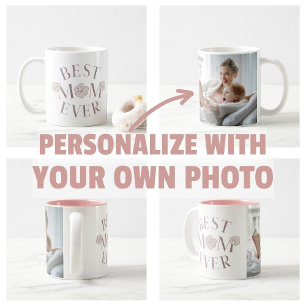 Caneca De Café Rosa Floral Melhor Mãe