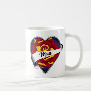 Caneca De Café Rosa Heart Mãe Tattoo