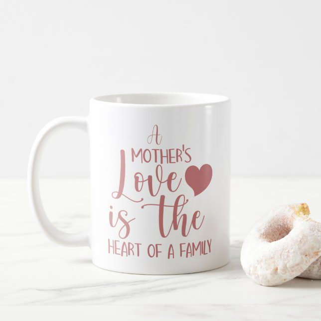 Caneca De Café Rosa Inspirador O Amor De Uma Mãe (Com Donut)