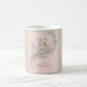 Caneca De Café Rosa, Mãe de Coala Gentil e Filhote