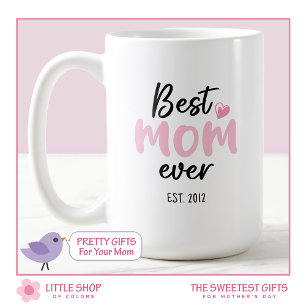 Caneca De Café Rosa Melhor Mãe do Mundo Dia das Mães
