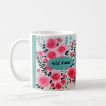 Rosa Mug (Adicionar Texto)