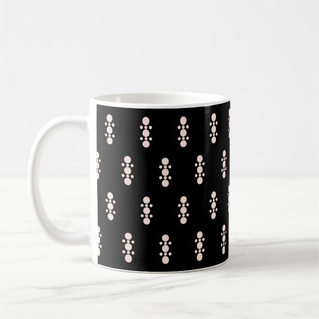 Caneca De Café Rosa no Design preto (Esquerda)